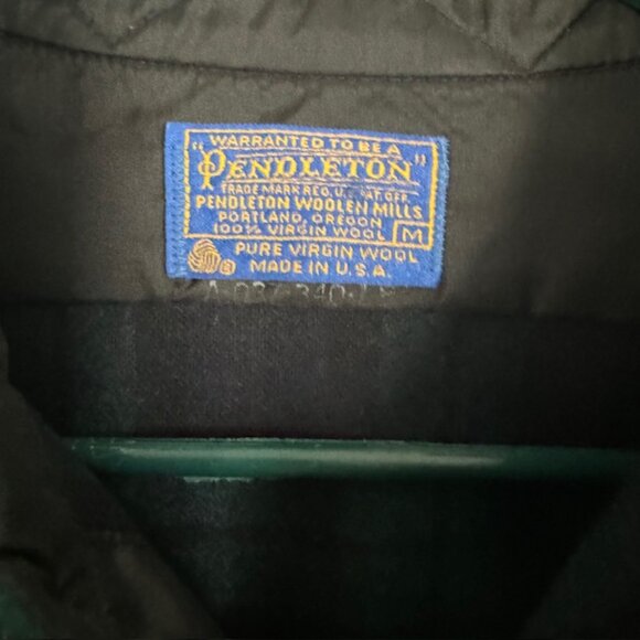 Pendleton Vintage Men's Virgin Wool Plaid Lodge Shirt Size Medium - Picture 5 of 5